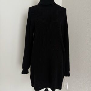 Boohoo Knit Black Sweater Dress